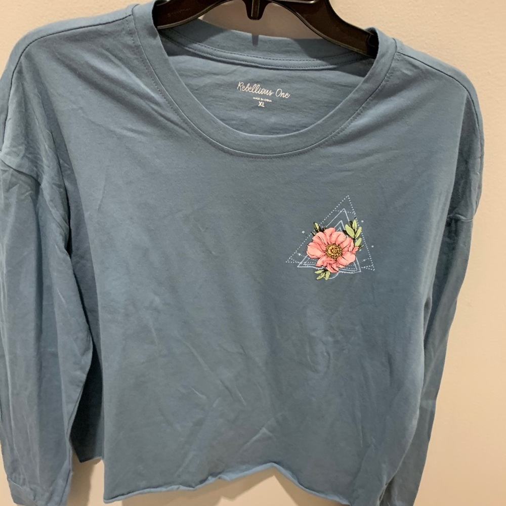 Back graphic print cotton top